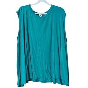 Sew In Love Women's Swing Tank Top Round Neck Sleeveless Pullover Green 3X